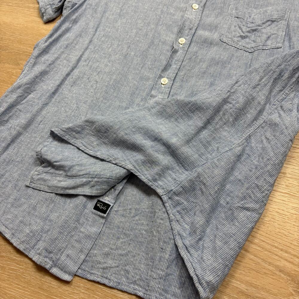 Rails Linen Striped Collared Button Up Men’s Xl C… - image 2
